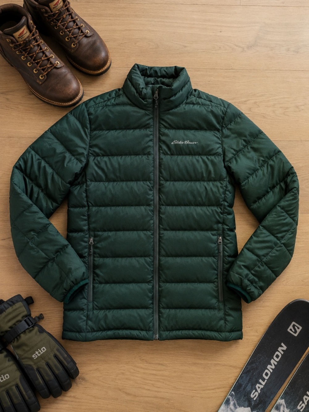 NWOT Eddie Bauer Cirrus Lite 650 Fill Down Jacket Men S Lightweight Puffer Green